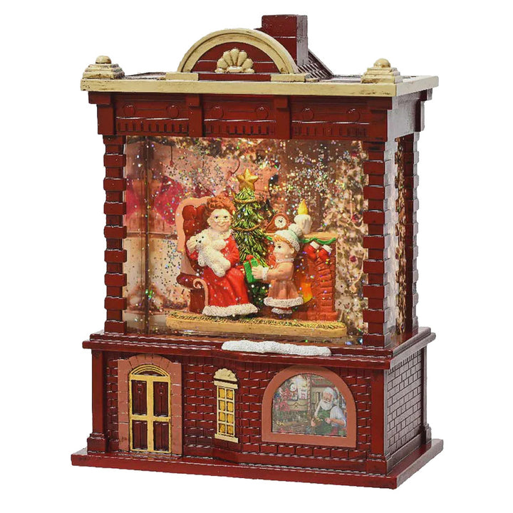 Red Santa Animated Glitter House