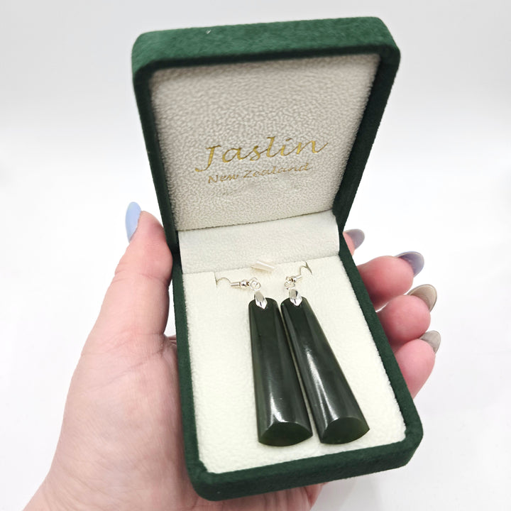 45mm Adze Greenstone Earrings