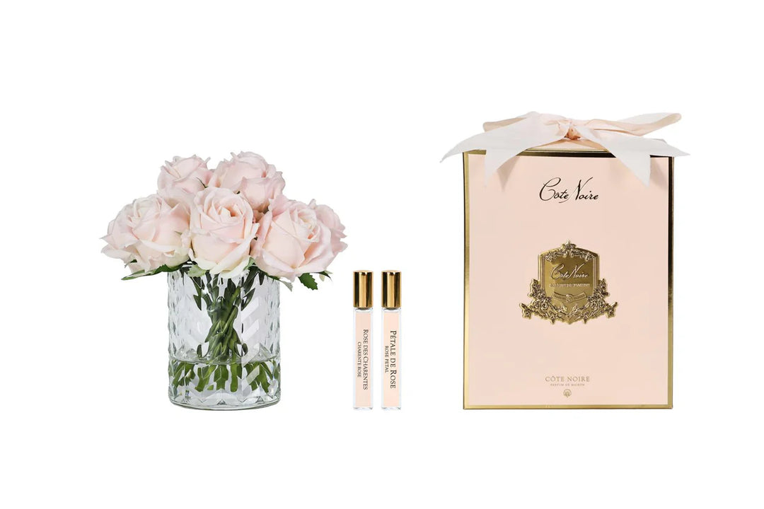 Cote Noire Champagne Rose Buds Herringbone