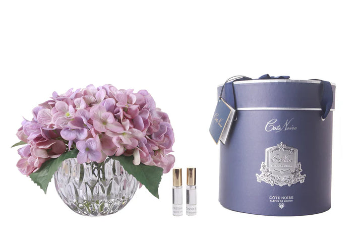 MAUVE HYDRANGEAS CLEAR