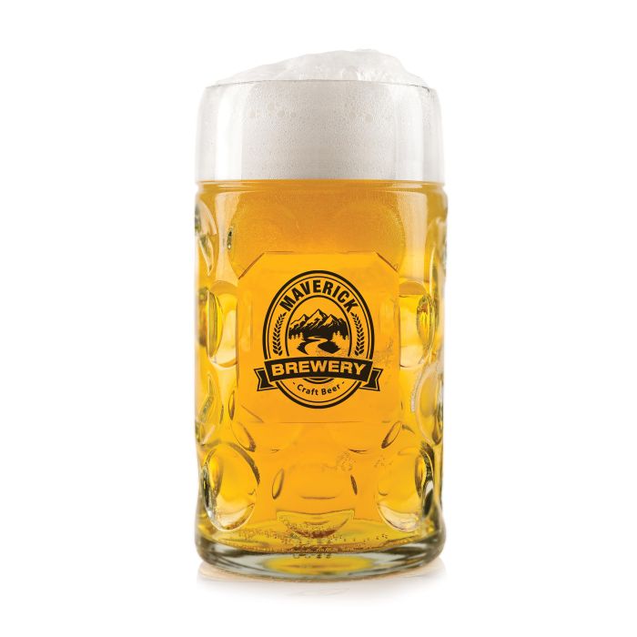 1 Litre Glass Beer Stein