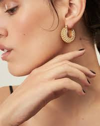 BUBBLE GOLD HOOPS