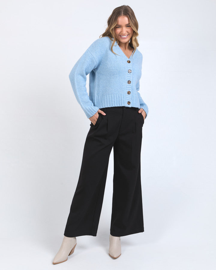 BLUE JENSEN BUTTON CARDIGAN