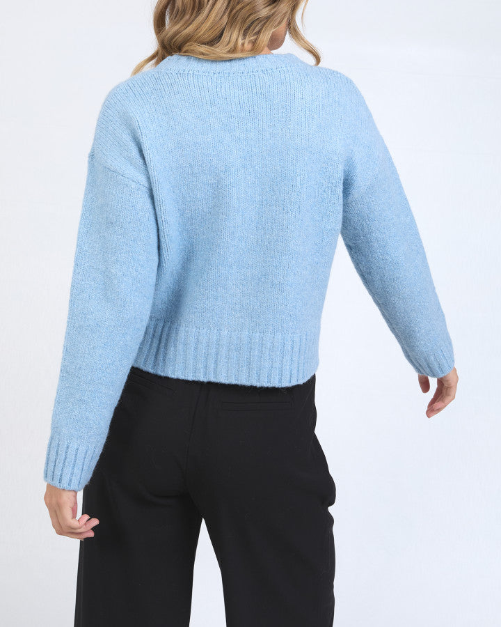 BLUE JENSEN BUTTON CARDIGAN