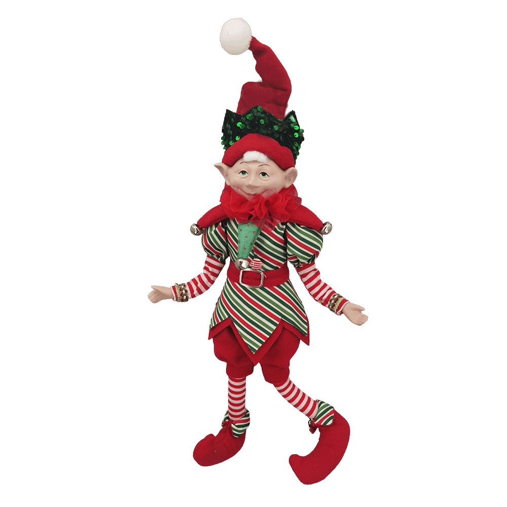 46cm Posable Jester Christmas Elf