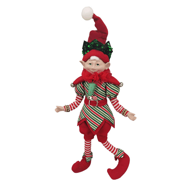 46cm Posable Jester Christmas Elf
