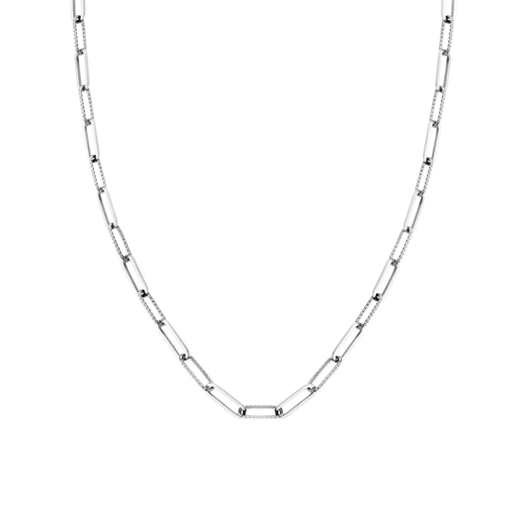 SILVER OVAL NECKLACE