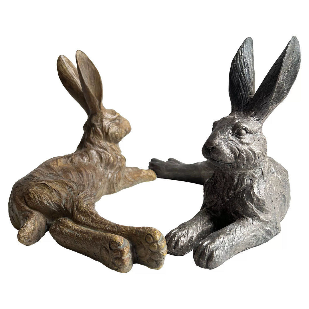 Junior Pecan Lying Hare Decor