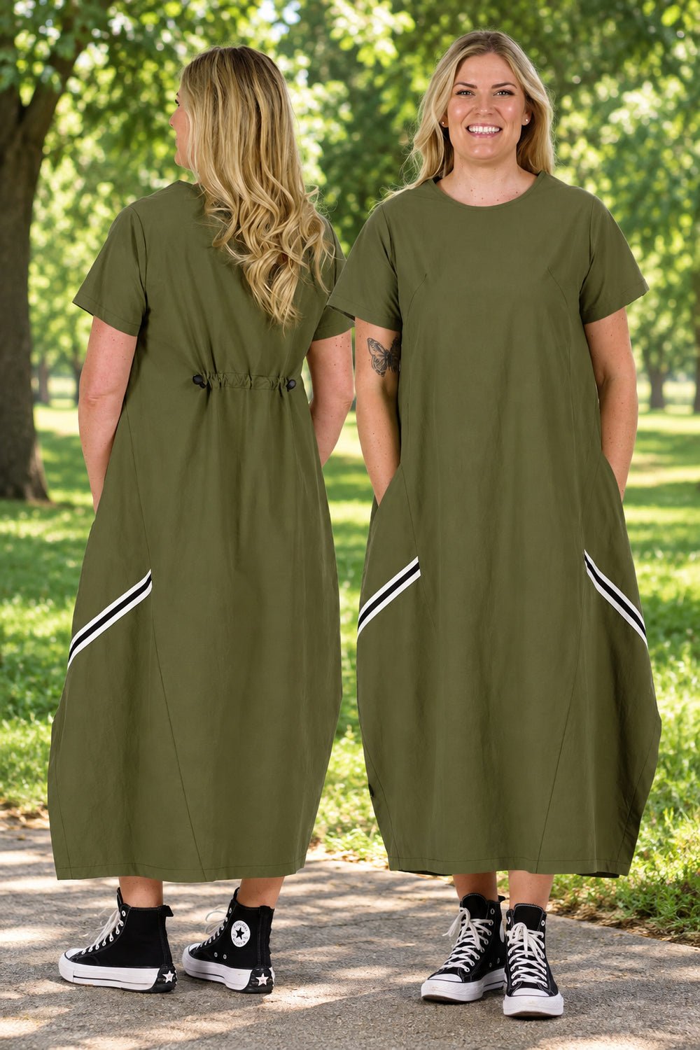 Deeanne Hobbs Khaki Sienne Dress - RAPT ONLINE
