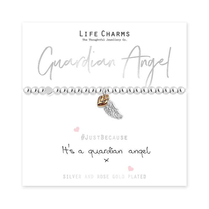 Guardian Angel Life Charms Silver Bracelet