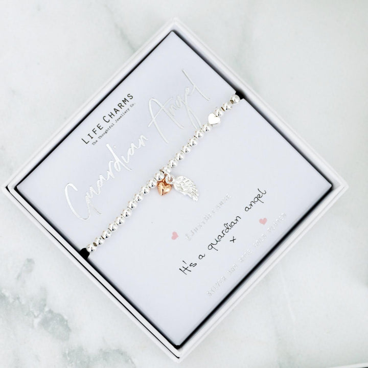 Guardian Angel Life Charms Silver Bracelet