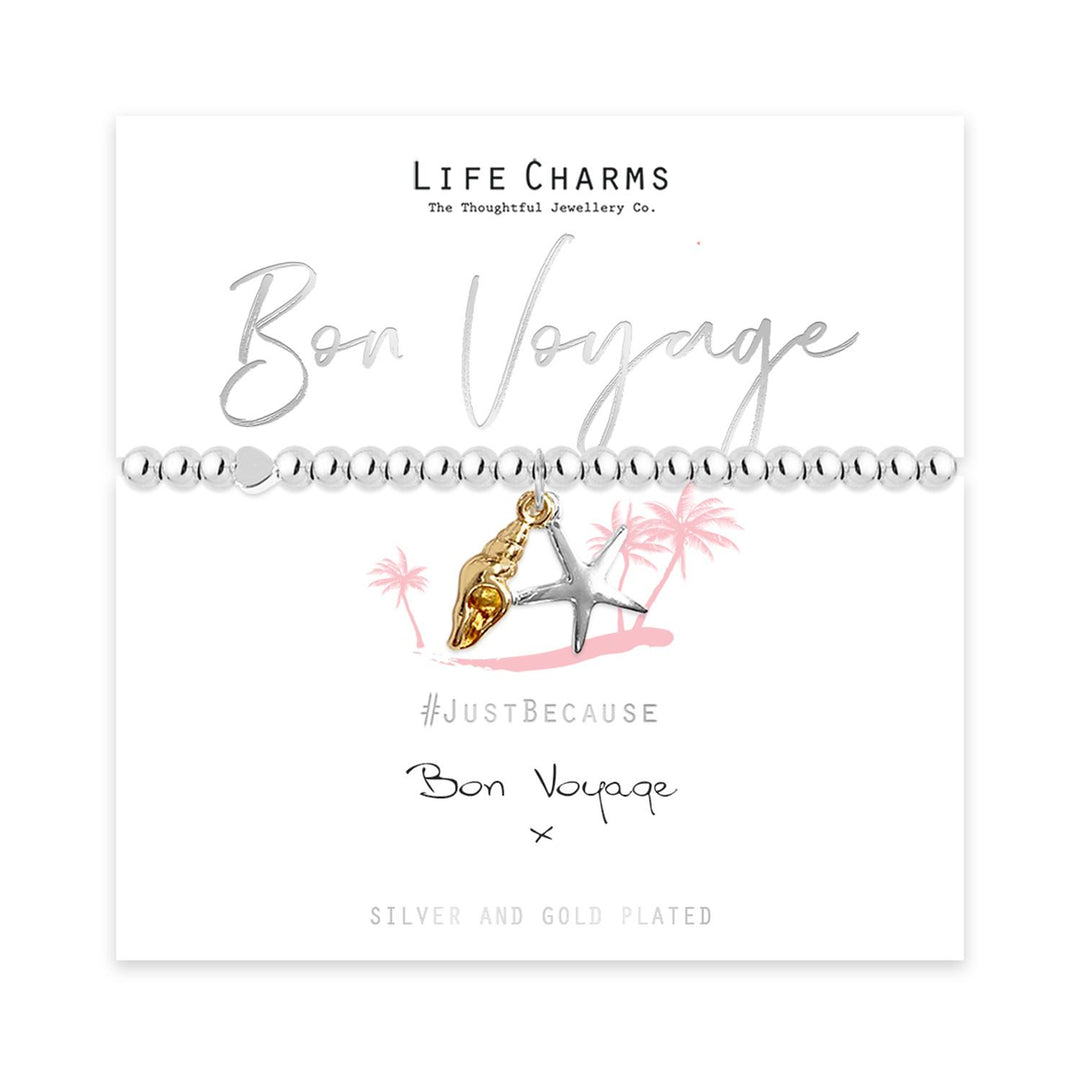 Bon Voyage Life Charms Silver Bracelet