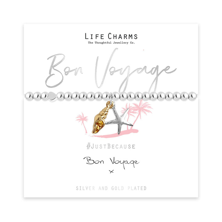 Bon Voyage Life Charms Silver Bracelet