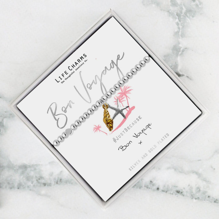 Bon Voyage Life Charms Silver Bracelet