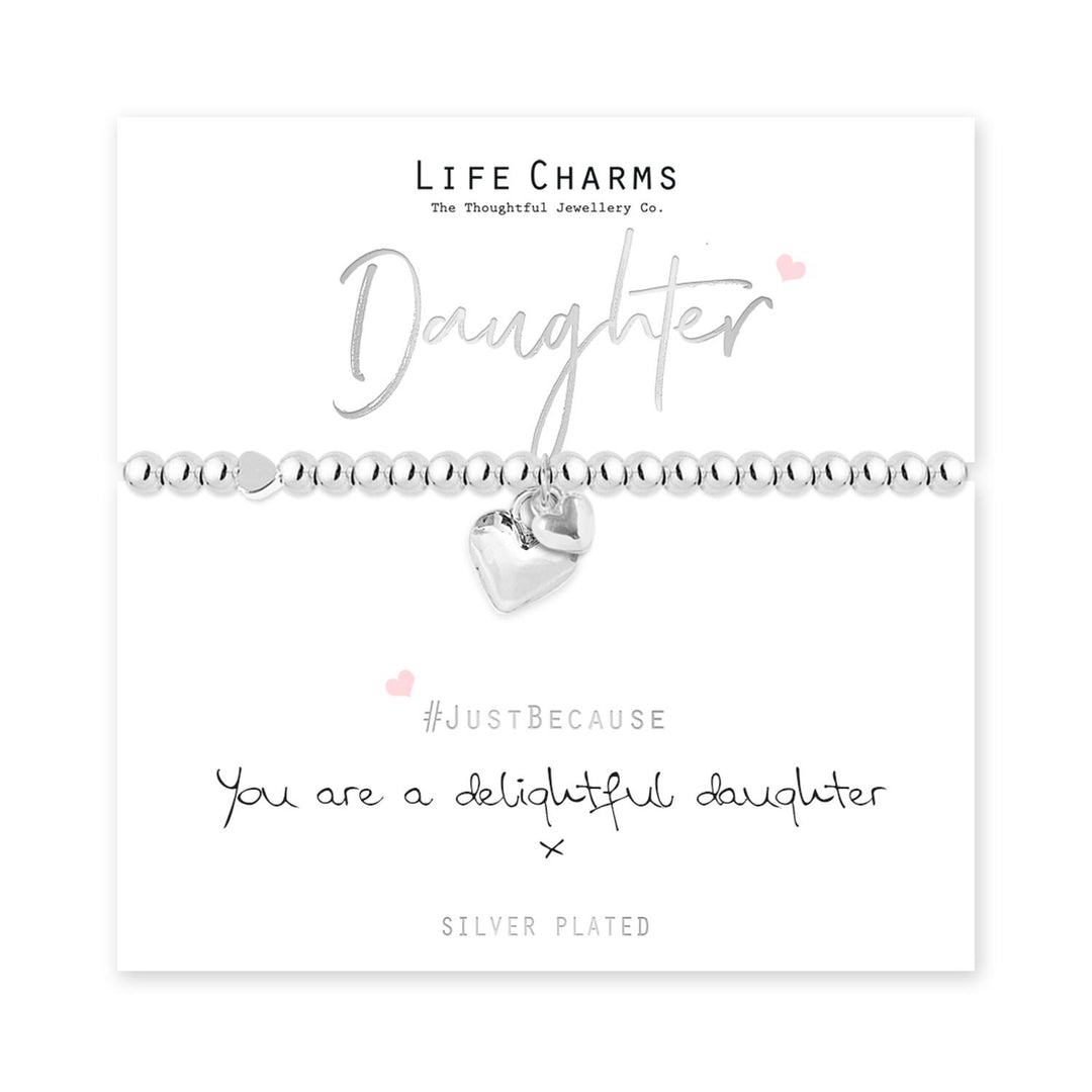 Daughter Life Chasrms Silver Bracelet