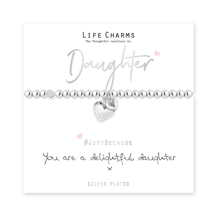 Daughter Life Chasrms Silver Bracelet