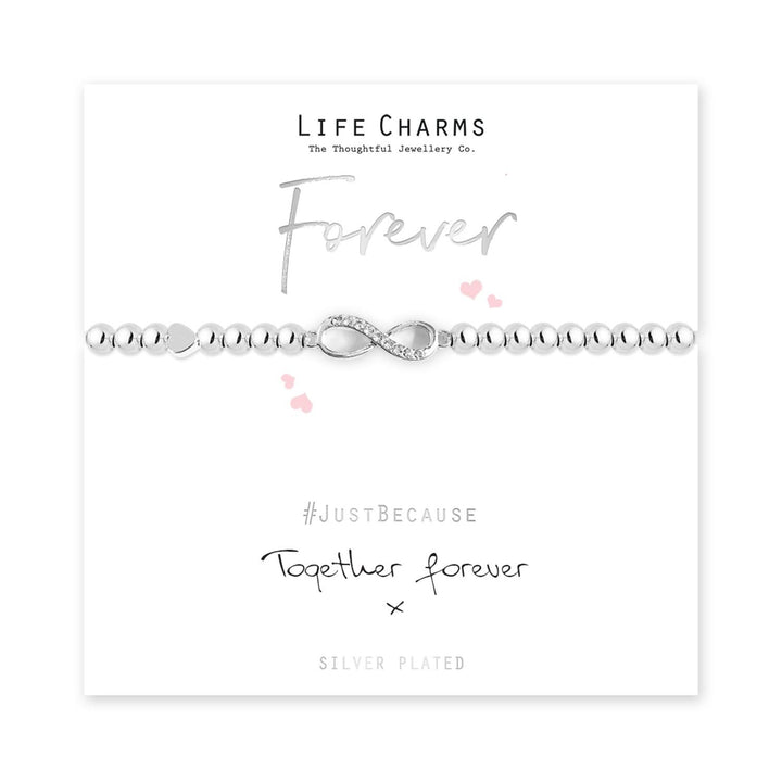 Forever Life Charms Silver Bracelet