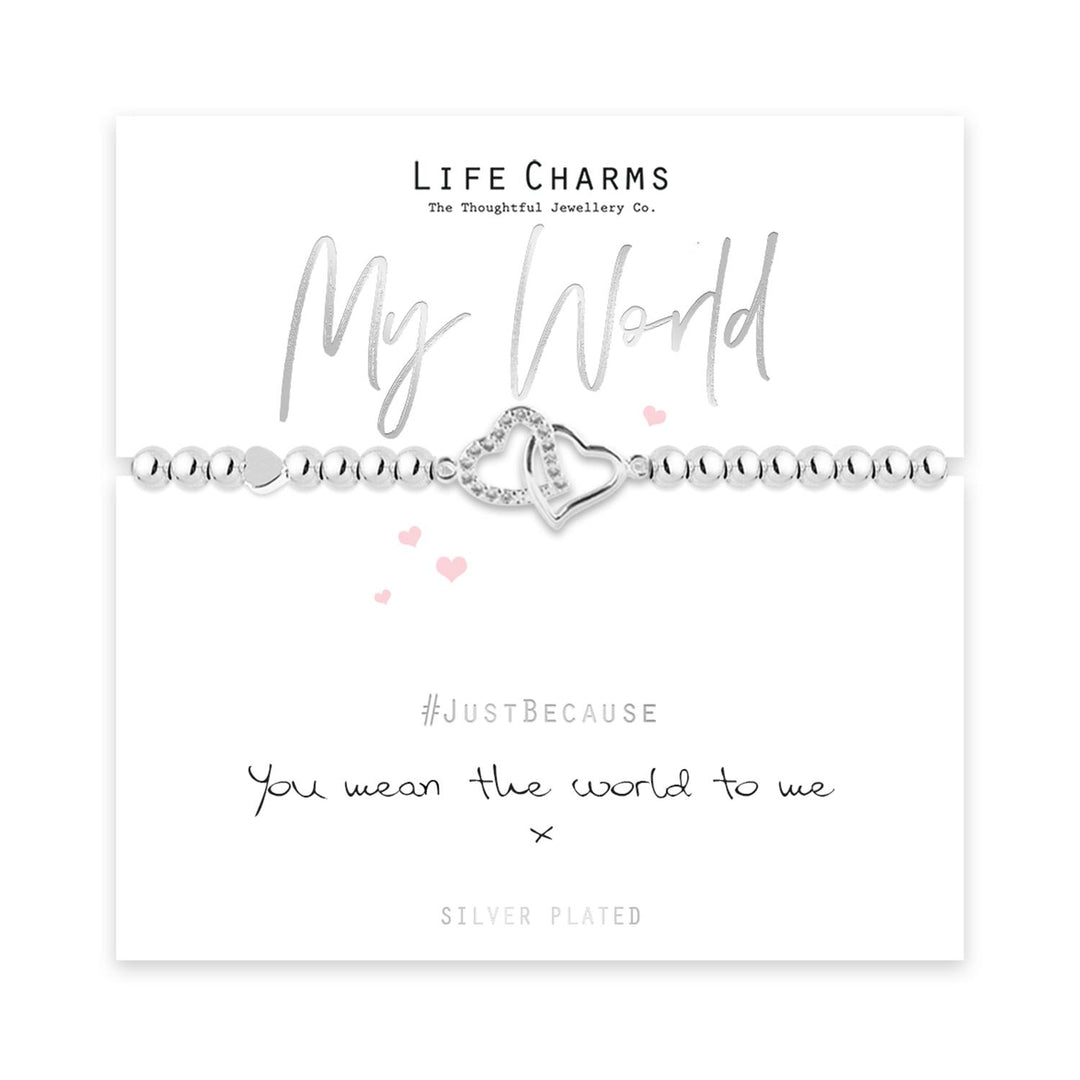 My World Life Charms Silver Bracelet