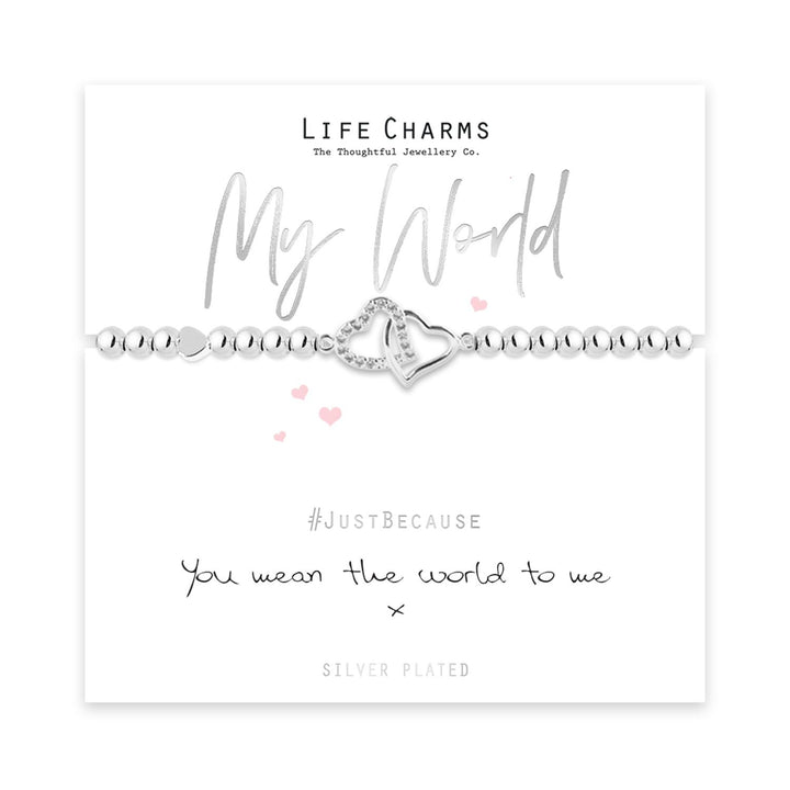 My World Life Charms Silver Bracelet
