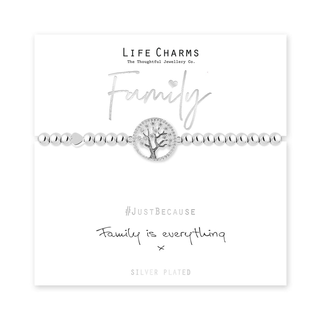 Family Life Charms Silver Bracelet