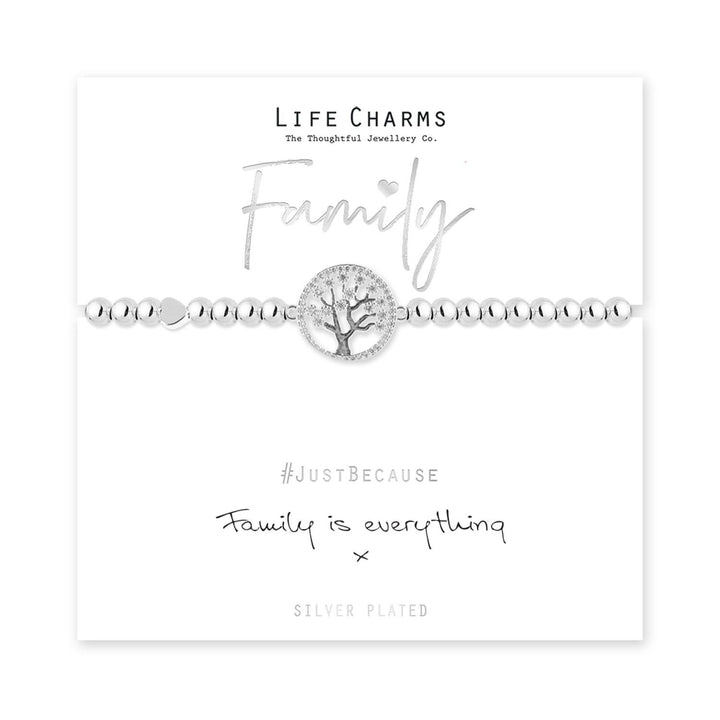 Family Life Charms Silver Bracelet