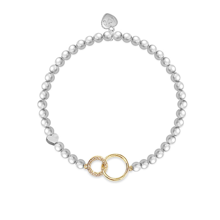 Mother & Daughter Life Charms Silver Bracelet