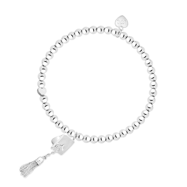 Graduation Life Charms Silver Bracelet