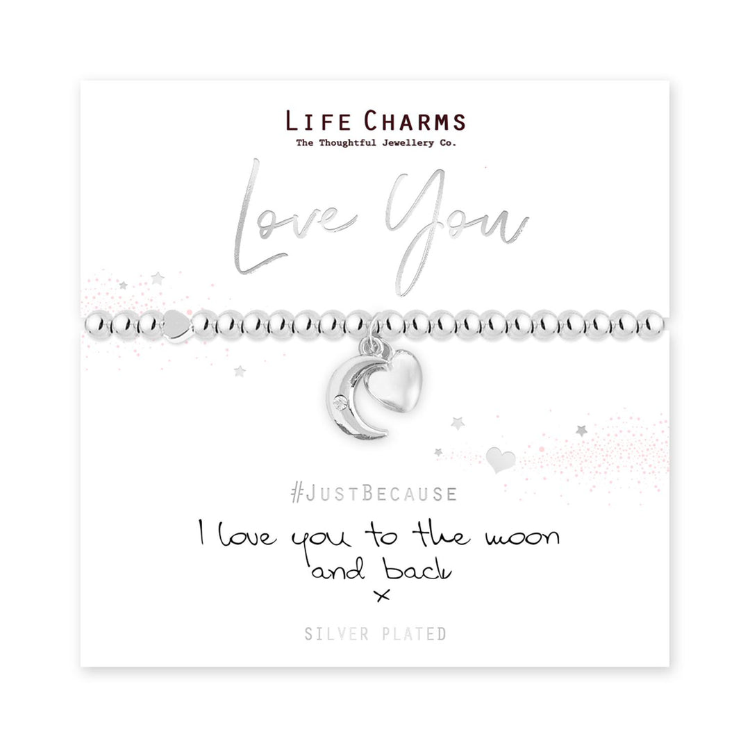 Love You Life Charms Silver Bracelet
