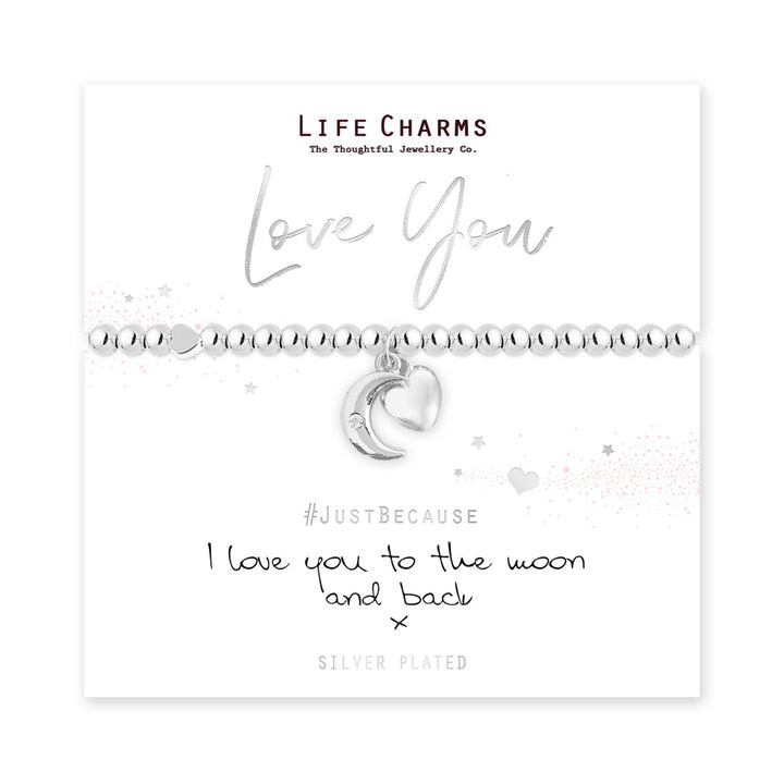 Love You Life Charms Silver Bracelet