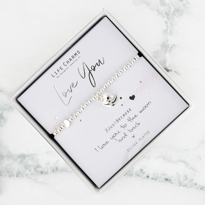 Love You Life Charms Silver Bracelet