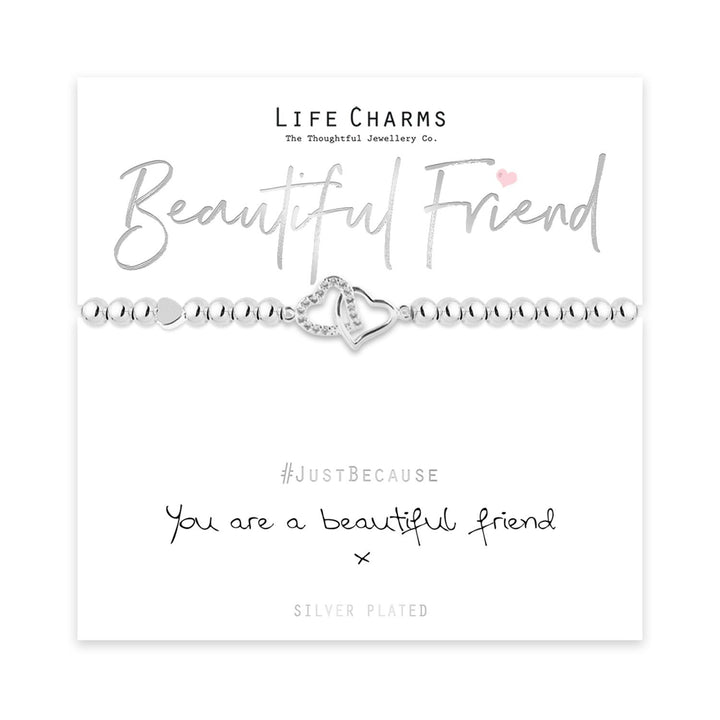 Beautiful Friend Life Charms Silver Bracelet