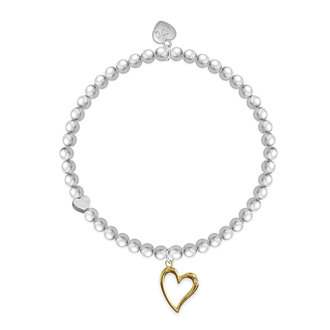 Missing You Life Charms Silver Bracelet