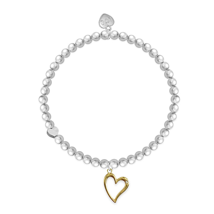 Missing You Life Charms Silver Bracelet