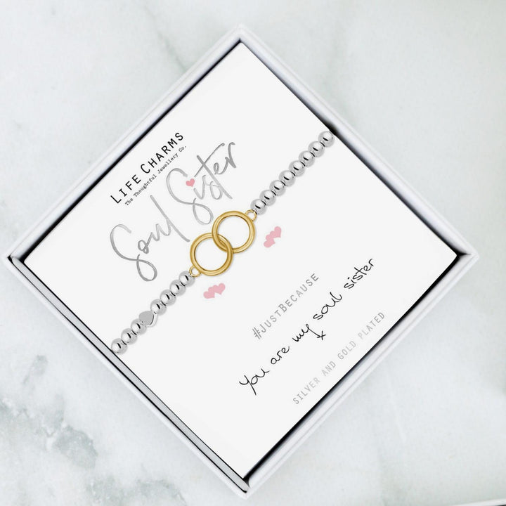 Soul Sister Life Charms Silver Bracelet
