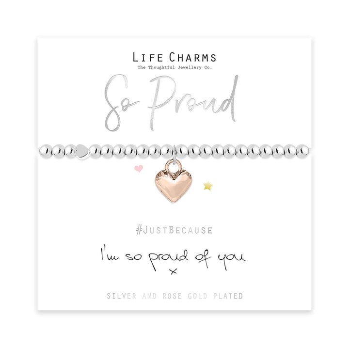 So Proud Life Charms Silver Bracelet