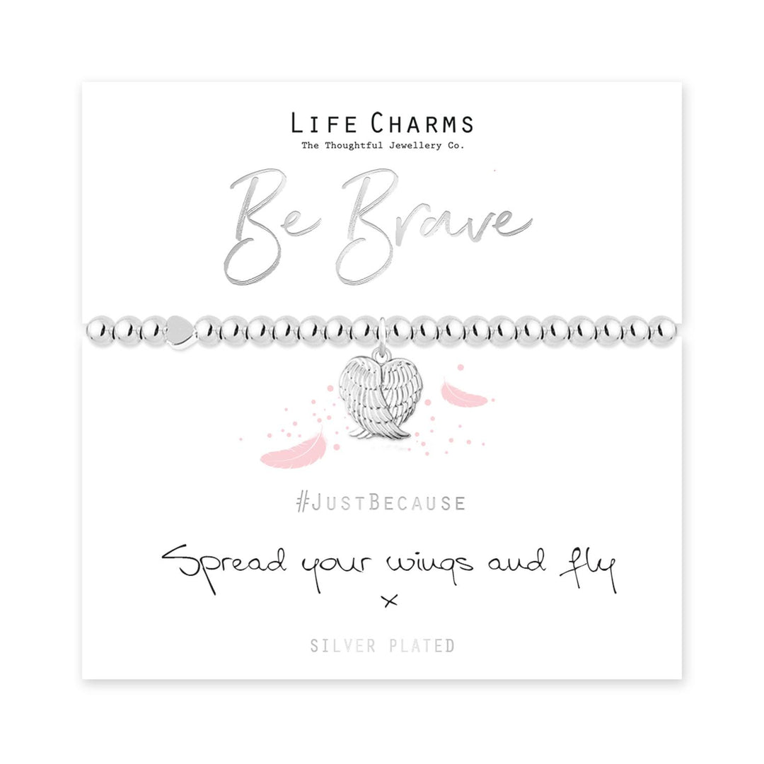 Be Brave Life Charms Silver Bracelet