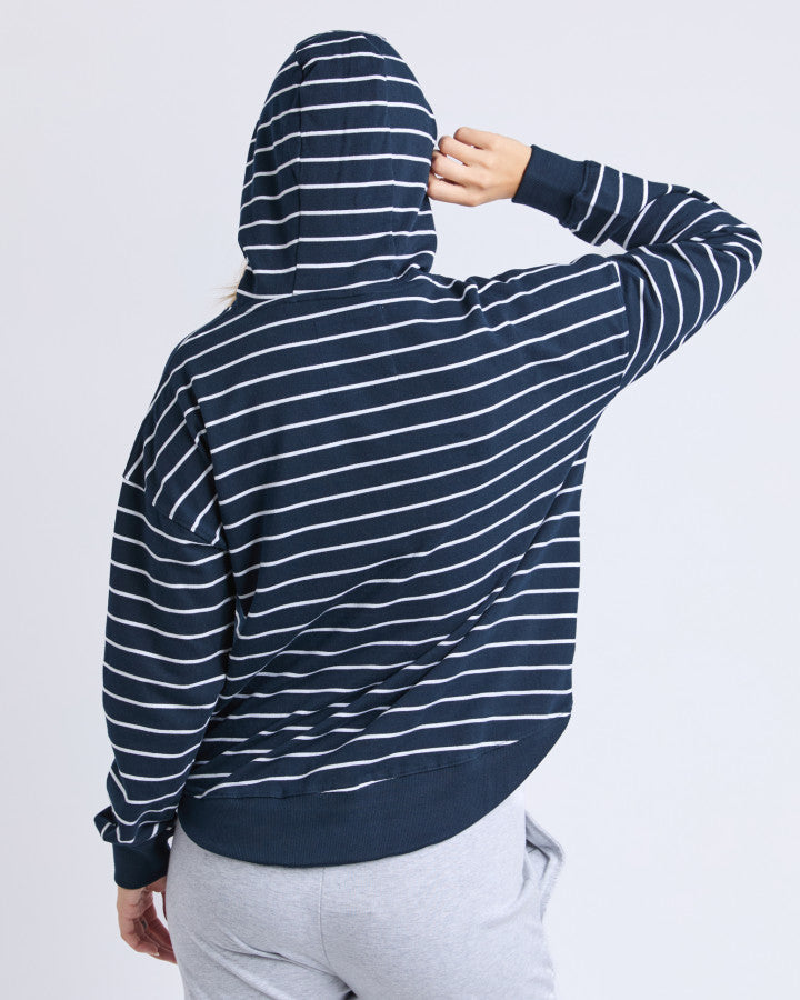 STRIPE LOUNGER SCOOP HOODIE