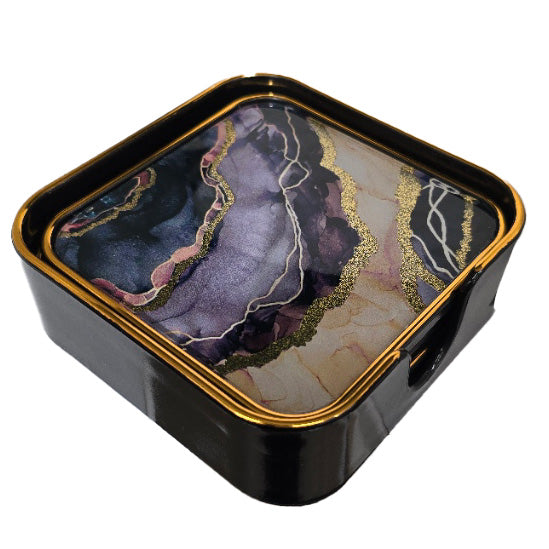 11cm Marbled Coaster Set