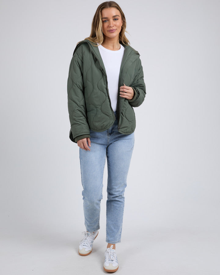 KHAKI MELLOW QUILTED JACKET