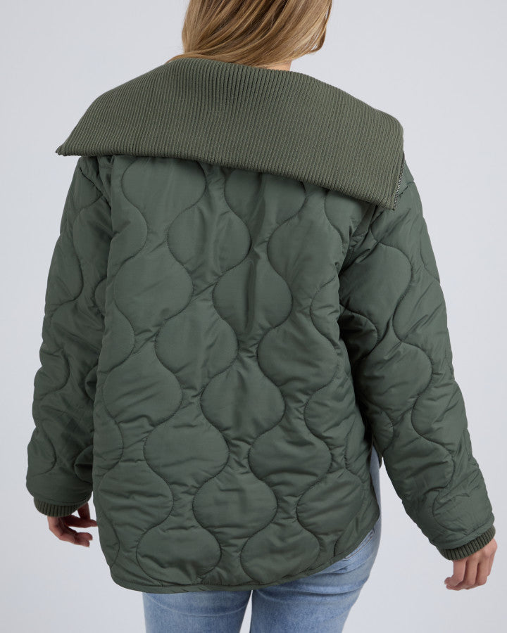 KHAKI MELLOW QUILTED JACKET