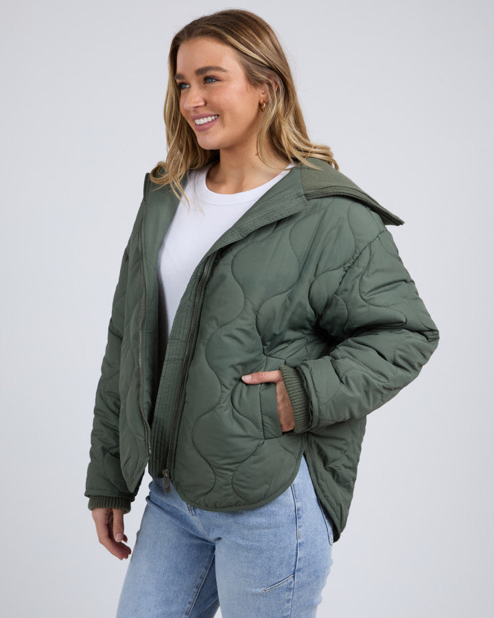 KHAKI MELLOW QUILTED JACKET