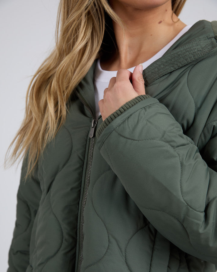 KHAKI MELLOW QUILTED JACKET