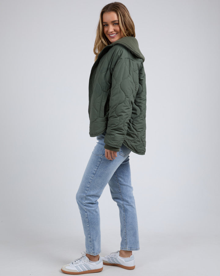 KHAKI MELLOW QUILTED JACKET