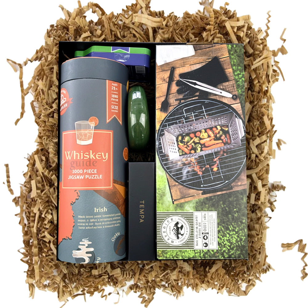 Men’s Stash Gift Box – Whiskey, BBQ & Beer Gifts for Him