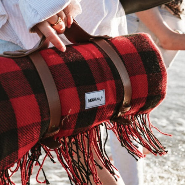 RED & BLACK PICNIC BLANKET