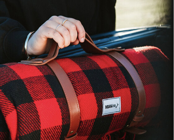 RED & BLACK PICNIC BLANKET