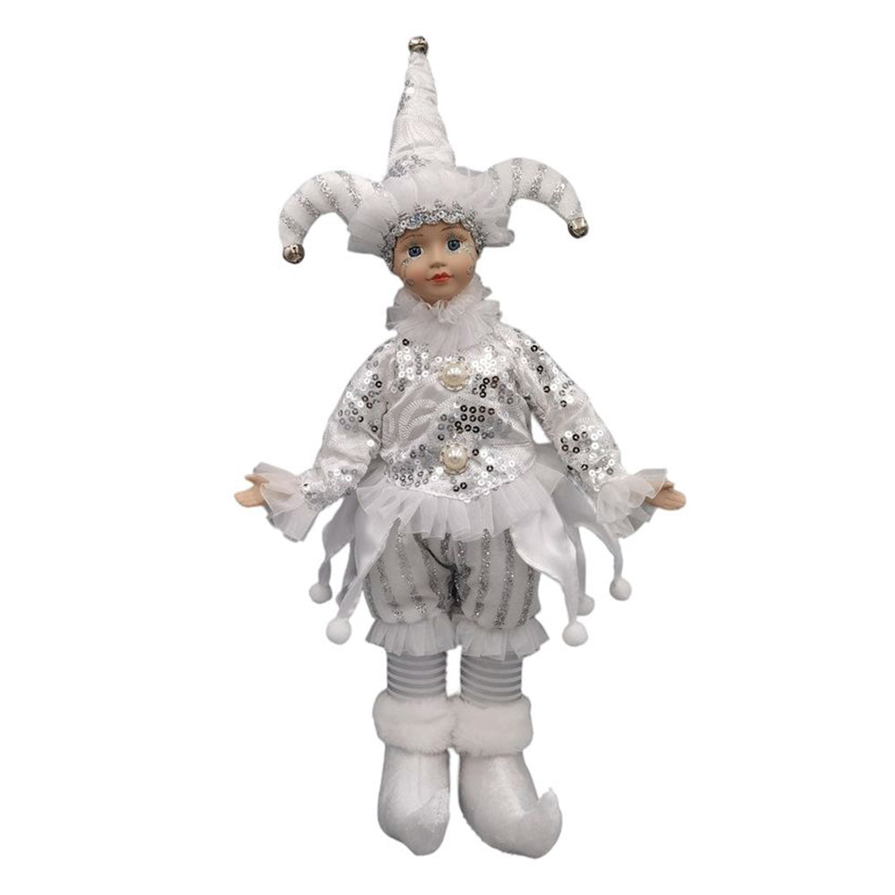 45cm Silver Musical Christmas Elf