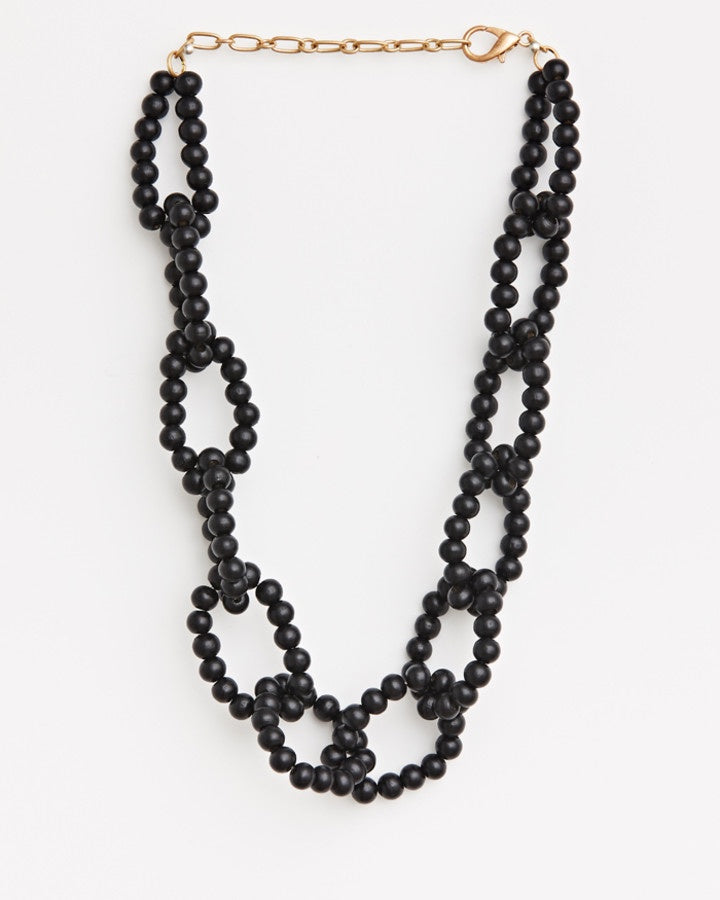 BLACK KNOT NECKLACE