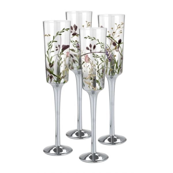 WILDFLOWER CHAMPAGNE FLUTES