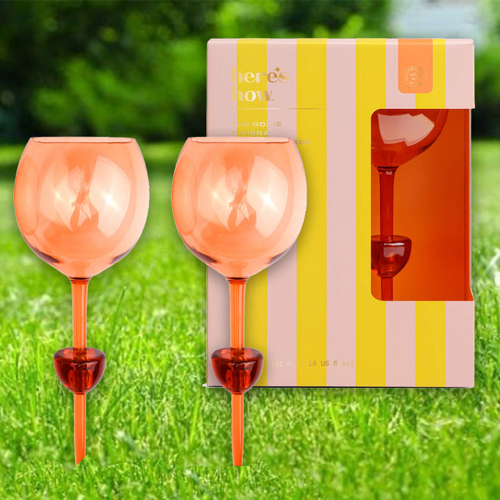 Orange Bodie Picnic Glasses Set of 2